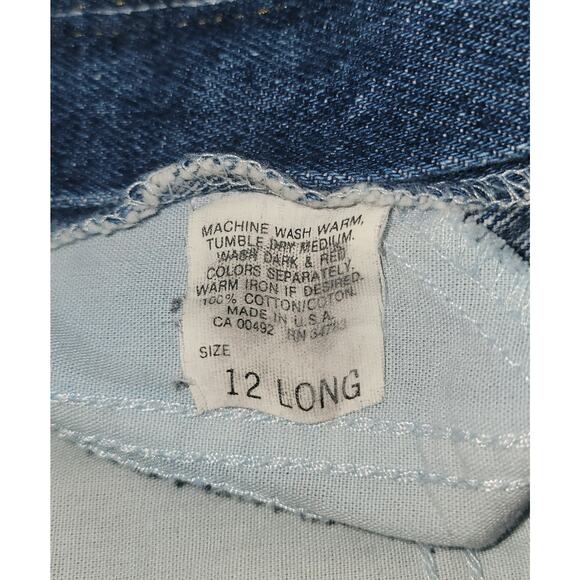 VTG Lee High Rise Mom Jeans Women 12 Long USA Made 90s Pleated Tapered Cotton - Picture 5 of 7